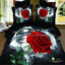 Bedding 4 pieces pure cotton 4 pieces 3D flower kit Sheet type 1.8m bed suitable for bedding