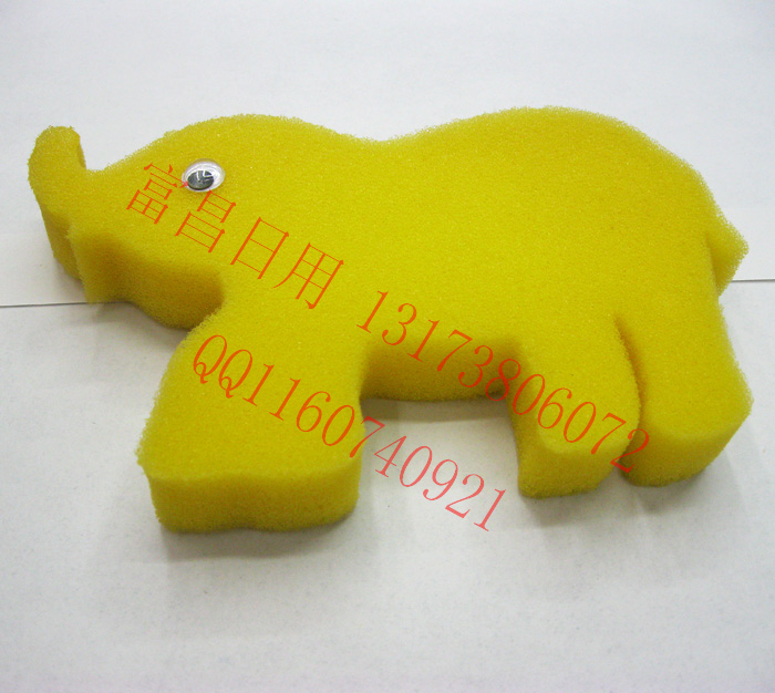 Factory supply, Taobao distribution, customizable cartoon little elephant three-dimensional bath sponge bath wipe