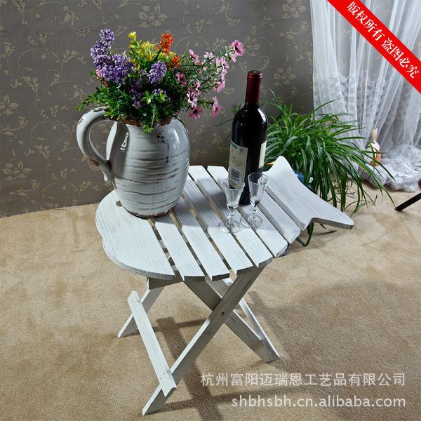 花架 茶几 地中海家具 功能茶几 鱼造型 木质 手工绘制 MA01097