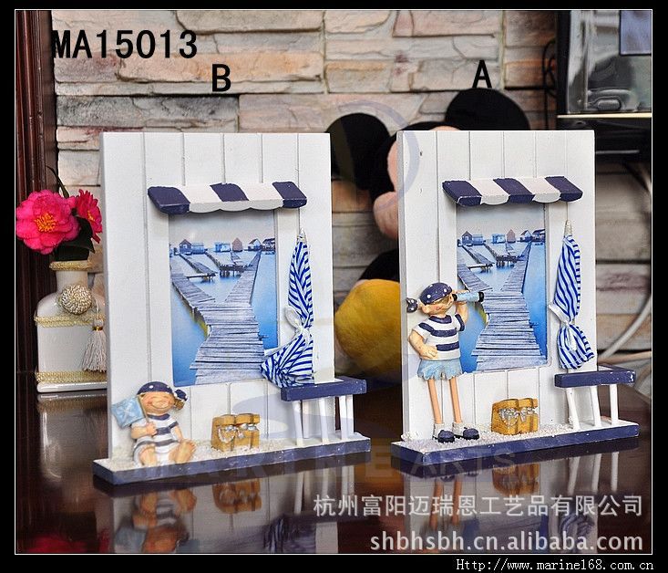 海洋系列相框可爱男女海盗相框家居摆件相框MA15013A/B