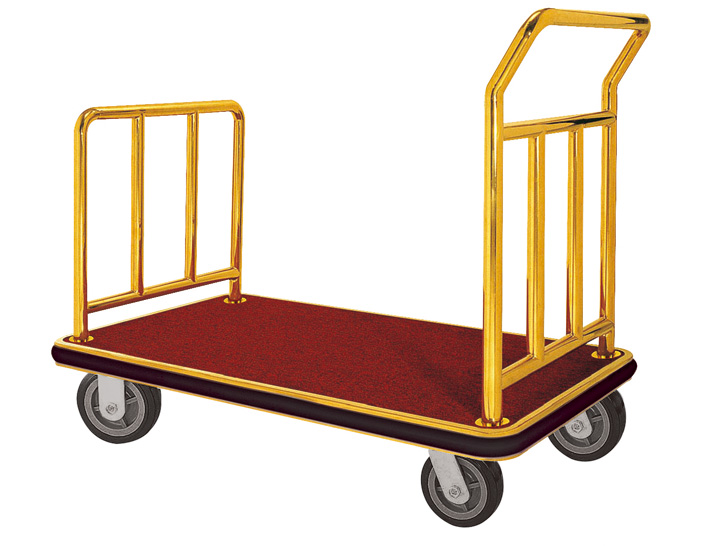 Hotel luggage carts, trolleys, high and low pusher luggage carts, individual luggage carts details Picture