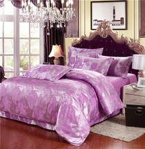 Yiwu snow pigeon home spun tencel cotton satin jacquard three or four sets wedding bedding kit new bedding sheet quilt set four sets