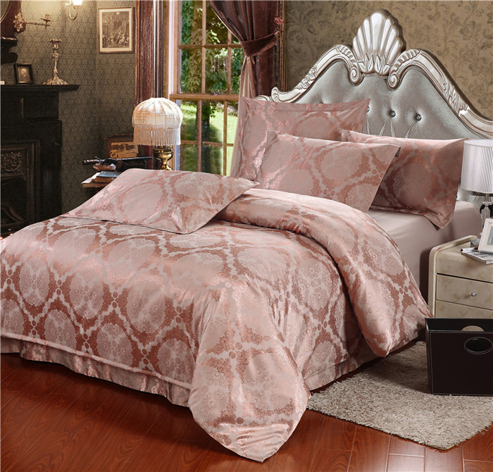 Yiwu Xuege Home Textile Tencel Cotton Tribute Satin Jacquard three or four Pieces Wedding Bedding Set New style Application Scenario