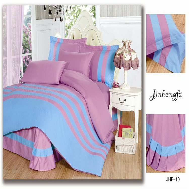 Wholesale of genuine four-piece bedding sets made of pure cotton and plain color from Yiwu Snow Pigeon Specification image