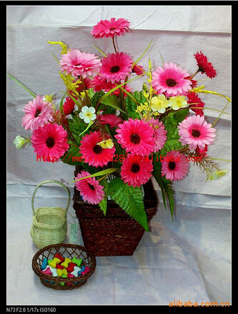 Factory direct sales and wholesale of 30 artificial autumn-colored chrysanthemums for the countryside