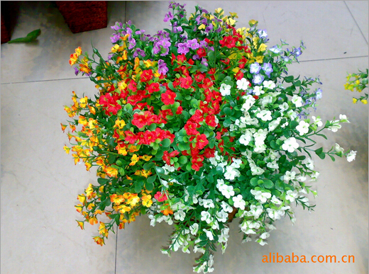 Wholesale artificial spring beauty flowers, garden beauty flowers, factory direct sales of artificial beauty flowers