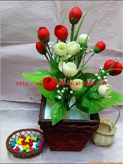 Factory direct sales and wholesale of 5-head artificial spring color buds, including 5-head artificial spring color buds details Picture