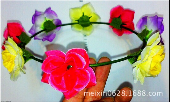 月月红花环 韩式仿真花环婚庆用品 美馨工艺批发