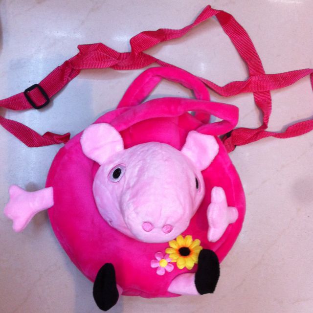 Plush shoulder bag, pp pig, pink pig dual-purpose bag, pig handbag Specification drawing
