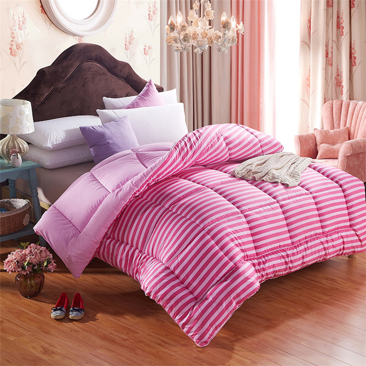 Yiwu Snow Pigeon thickened autumn and winter cotton quilt, student quilt, feather velvet cotton quilt, striped winter quilt core