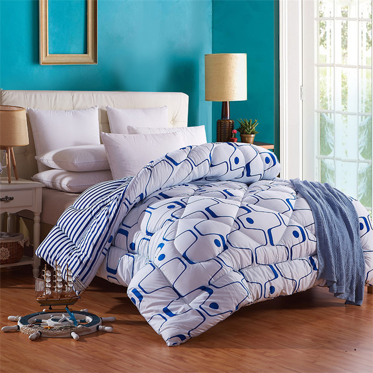 Yiwu Snow Pigeon thickened autumn and winter cotton quilt, student quilt, feather velvet cotton quilt, striped winter quilt core details Picture