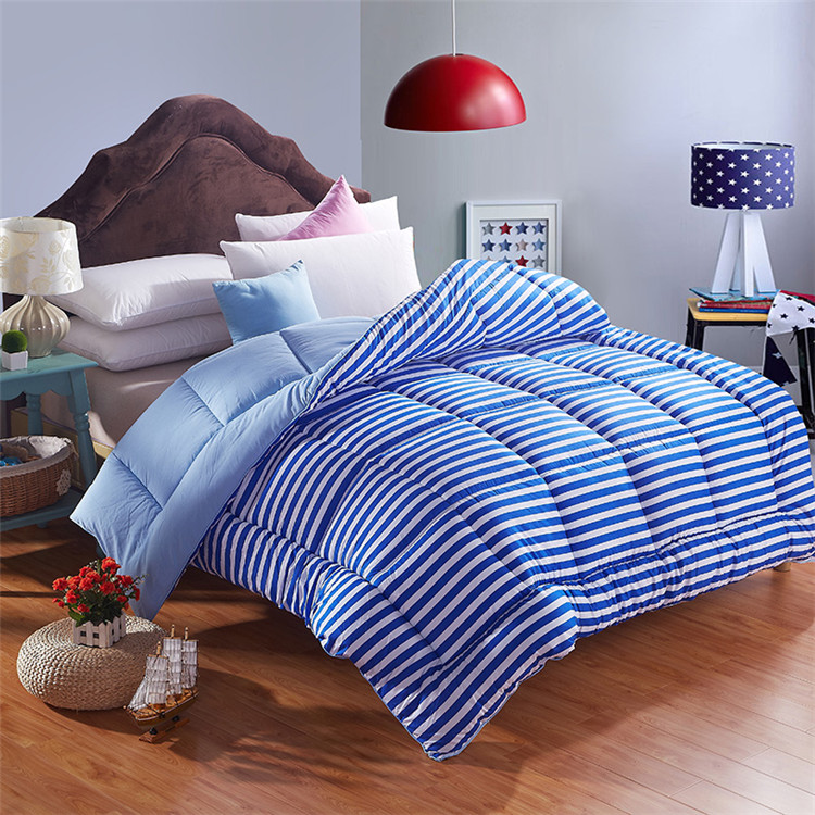 Yiwu Snow Pigeon thickened autumn and winter cotton quilt, student quilt, feather velvet cotton quilt, striped winter quilt core Specification image