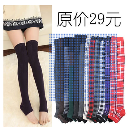 Cotton Japanese-style Korean retro hosiery, loose-fitting women's over-the-knee socks, forest-style knee pads and leg guards, foot socks details Picture
