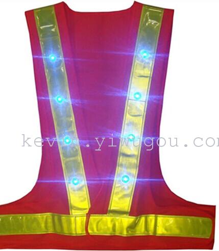 Manufacturers direct sales LED light reflective vest with light safety warning clothing thumbnail