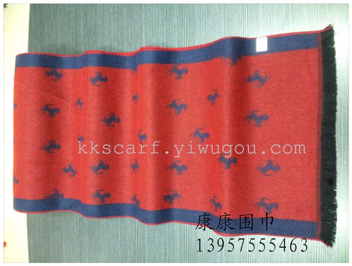Классический красный пони, модный шарф, щедрый шарф для мужчин details Picture