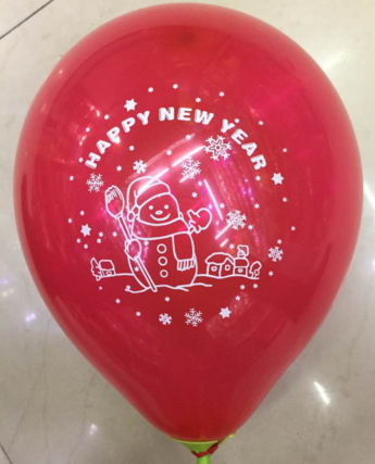 Factory direct sales of Christmas balloons, Happy New Year! Regular 1.5g, available in stock. Festival balloons details Picture