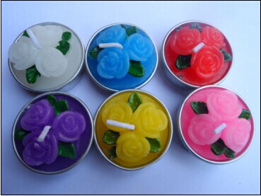 Smokeless fragrance creative romantic wedding rose craft candles thumbnail