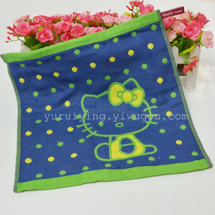 Factory direct sales of three-layer jacquard rabbit gauze square towels, children's towels, bath towels 28*28 details Picture