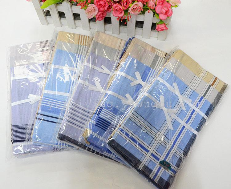 The manufacturer supplies high-quality men's handkerchiefs 430 in light color for export trade details Picture