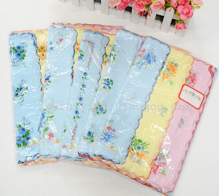 The manufacturer supplies 452-color base printed handkerchiefs and ladies' handkerchiefs for export trade