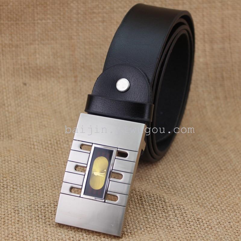 PLOWMAN brand casual buckle men's genuine leather belt wholesale details Picture