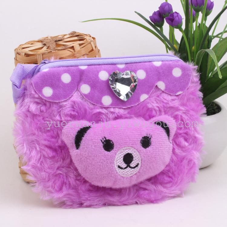 Plush toy bag, export crossbody bag, rose velvet crossbody bag