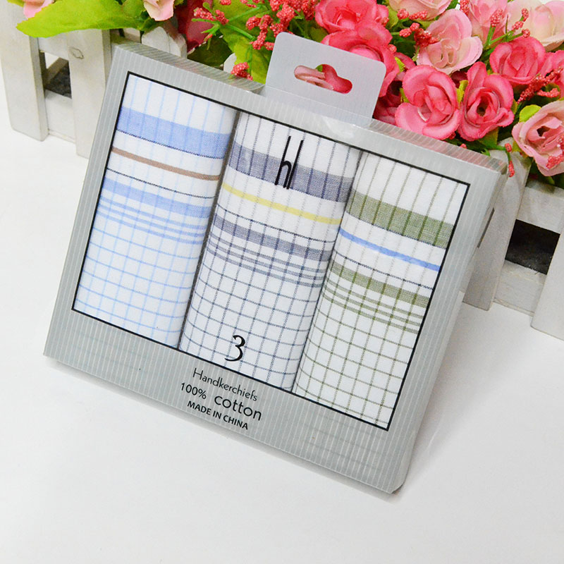 Customized handkerchief and handkerchief gift box packaging for men's foreign trade details Picture