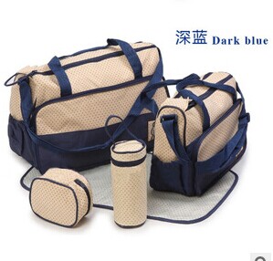 Importación de flores yaobu mommy bag cinco piezas conjunto multifuncional moda mommy bag details Picture