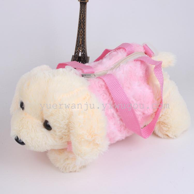 Dog bags, plush toys, furry dog bags, toy bags, dog bags, foreign trade bags, puppy bags Specification image