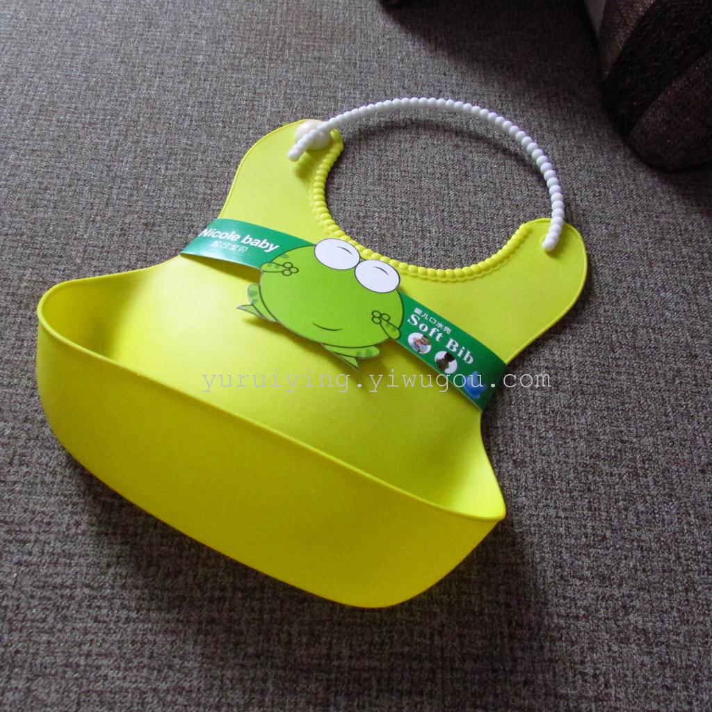 Export silicone baby bibs, three-dimensional waterproof bibs, rice bags, baby saliva wipes Specification image