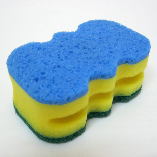 3-in-1 polyester sponge cleaning cloth two pieces of dishwashing cloth cleaning cloth cleaning sponge brush thumbnail