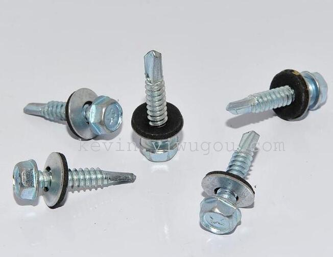 Outer hexagon with cushion drilling screws, drilling screws, drilling self-tapping screws