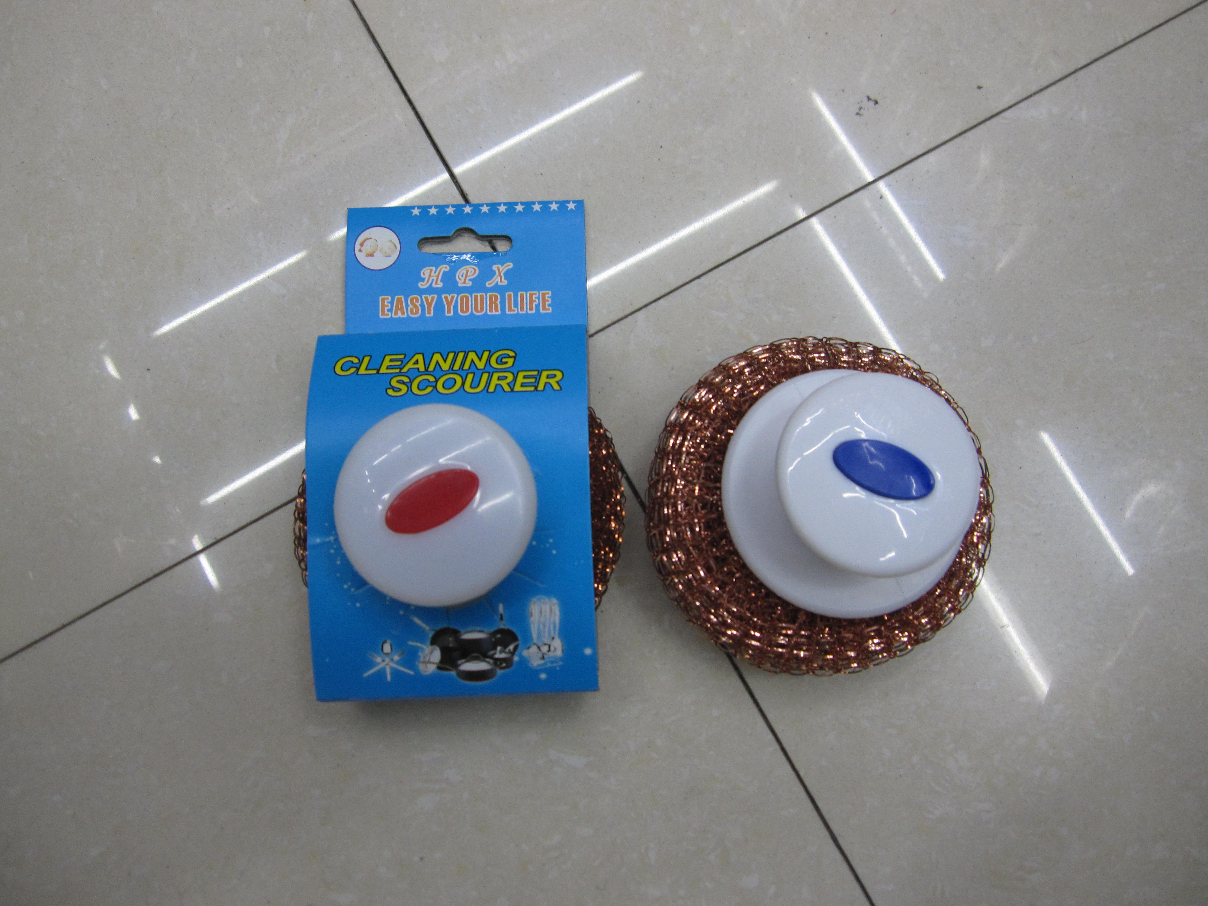 Copper plated tennis ball with plastic handle galvanized iron wire tennis ball cleaner