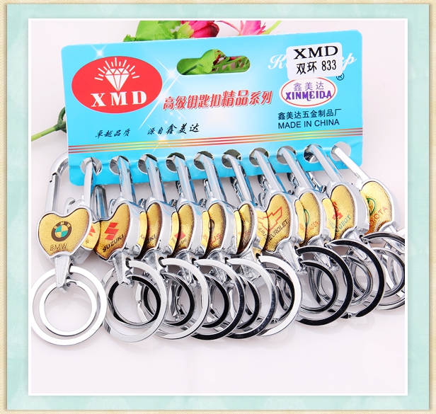 XMD Xinmeida Double-Ring Keychain 833 car keychain manufacturer Direct sales Application Scenario