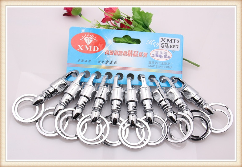 XMD Xinmeida double-ring keychain pull TAB 857 white factory direct sale Application Scenario
