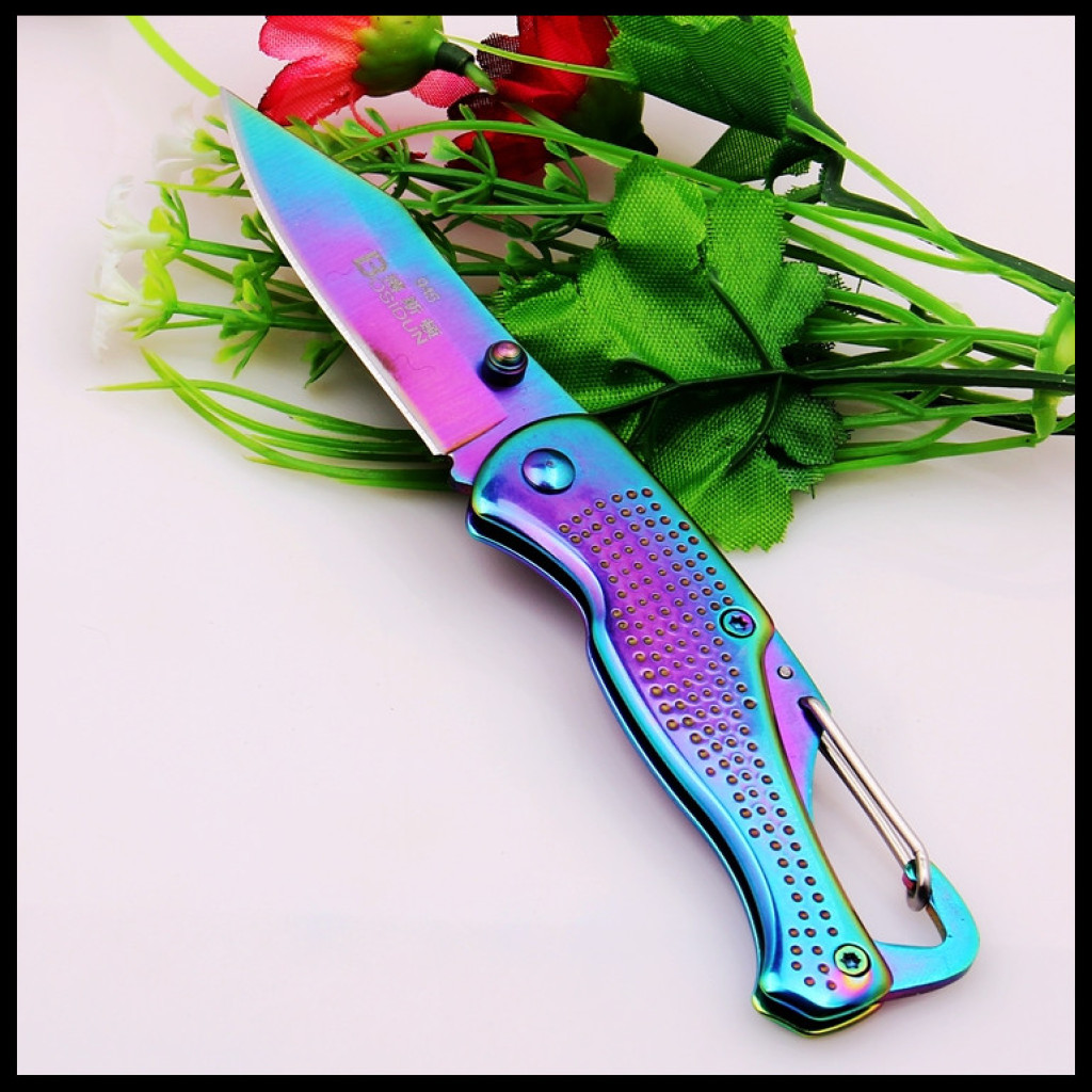 New folding knife, outdoor survival multi-functional knife, self-defense knife, portable mini military knife, genuine product details Picture