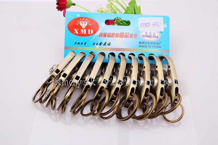 Wholesale factory direct sales of XMD830 antique copper imitation keychain Double-ring compass keychain Specification image