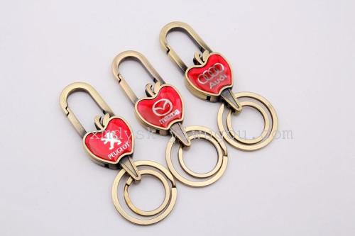 XMD833 Antique copper imitation keychain Large double-ring car keychain wholesale factory direct sales