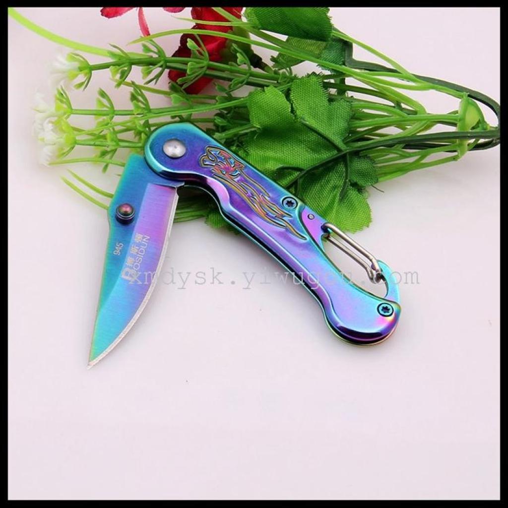 Boston outdoor self-defense folding knife, wilderness survival tool knife, portable small knife details Picture