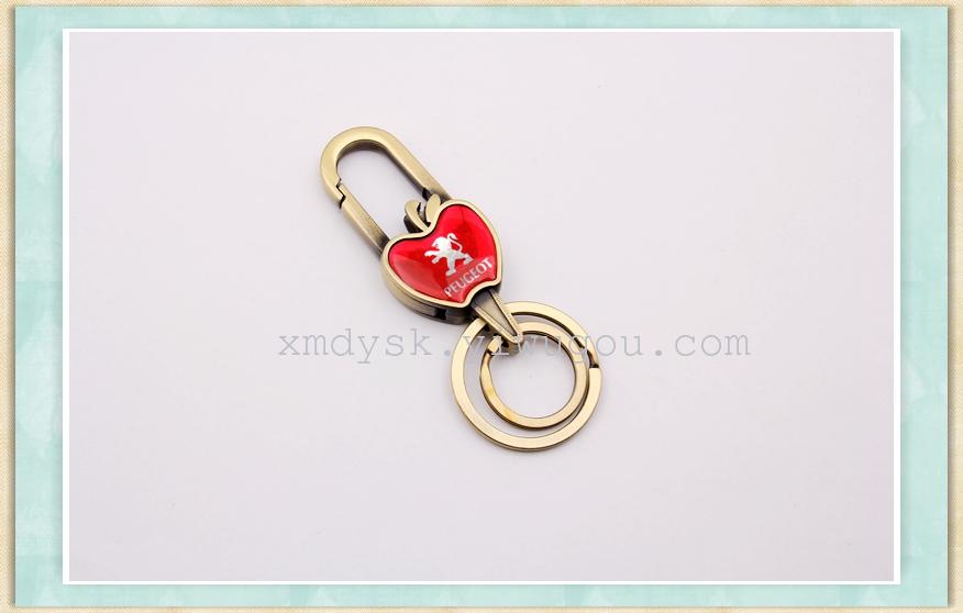 XMD833 Antique copper imitation keychain Large double-ring car keychain wholesale factory direct sales details Picture