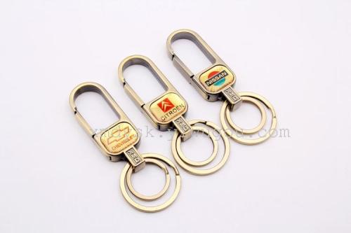 XMD839 Antique Bronze imitation copper double-ring keychain large size factory direct sales