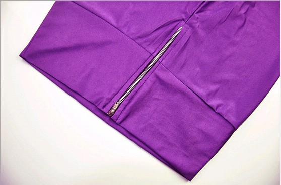 New sporty leggings with zippers for lifting the buttocks, high-waisted fluorescent candy-colored leggings Specification image