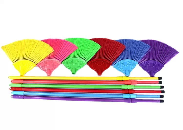 Telescopic rod, powder-coated BROOM rod, fan-shaped ceiling brush, roof cleaning brush, semi-circular broom, broom details Picture