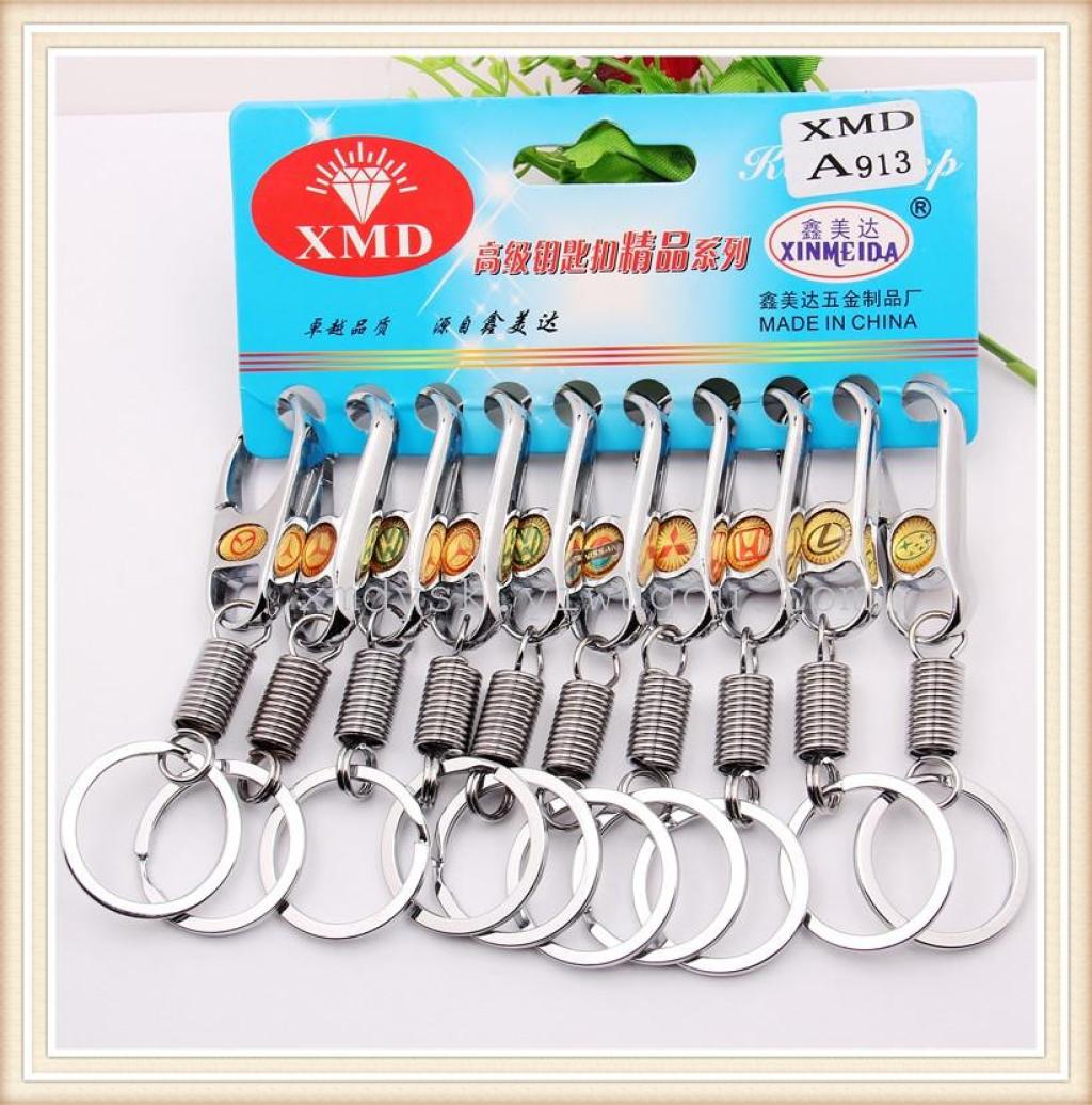 Factory direct sales of Xinmeida single-ring spring keychain, new keychain waist lock Specification image