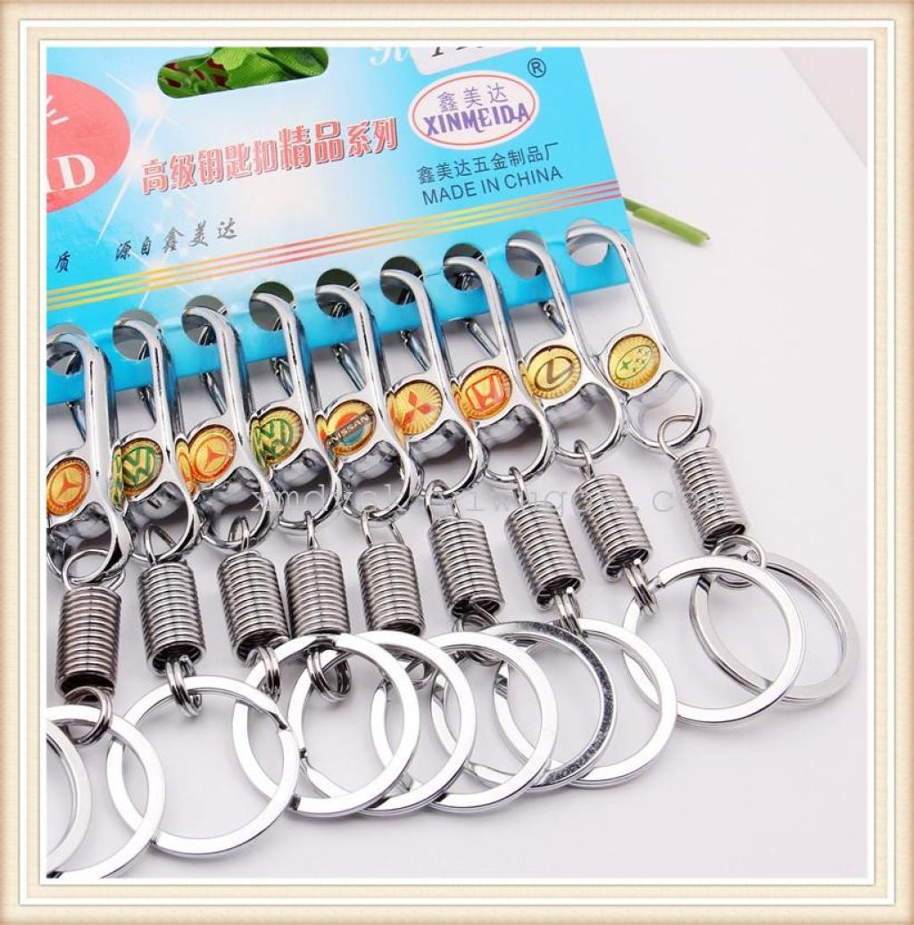 Factory direct sales of Xinmeida single-ring spring keychain, new keychain waist lock details Picture