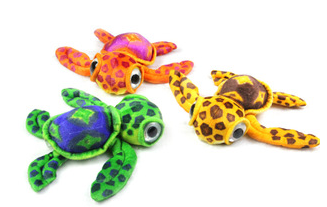 Cute big-eyed turtle plush toy figurine, the same style as the cartoon animation turtle figurine from the boutique store details Picture