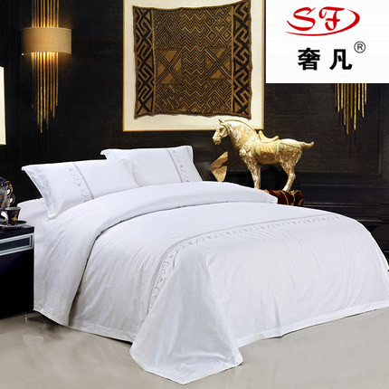 Shefan Hotel Bedding, duvet covers, bed sheets, all-cotton brocade and embroidered four-piece set details Picture