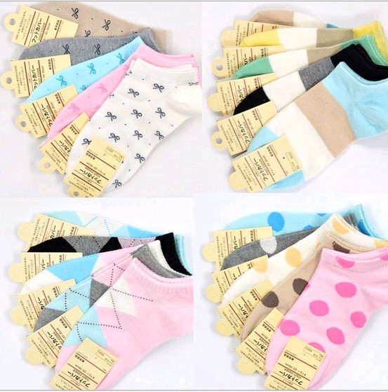 春夏新款 女士糖果色薄款纯棉船袜 韩国外贸原单全棉袜子