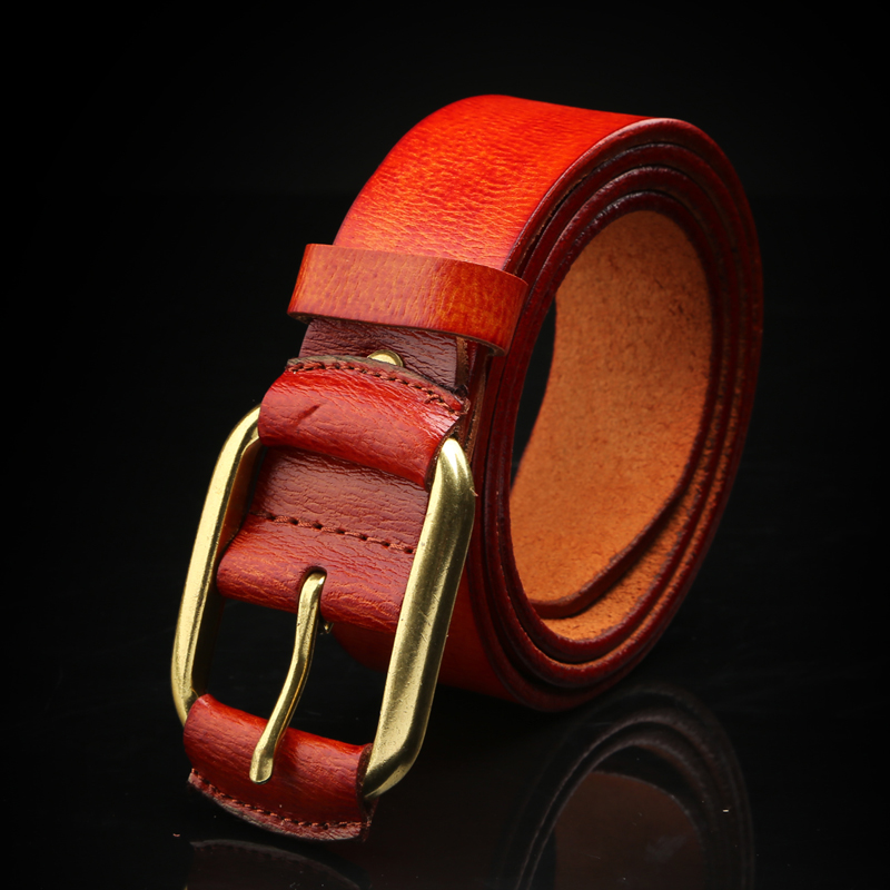 Fashionable men's genuine leather belt with Japanese alloy buckle and double leather head Application Scenario