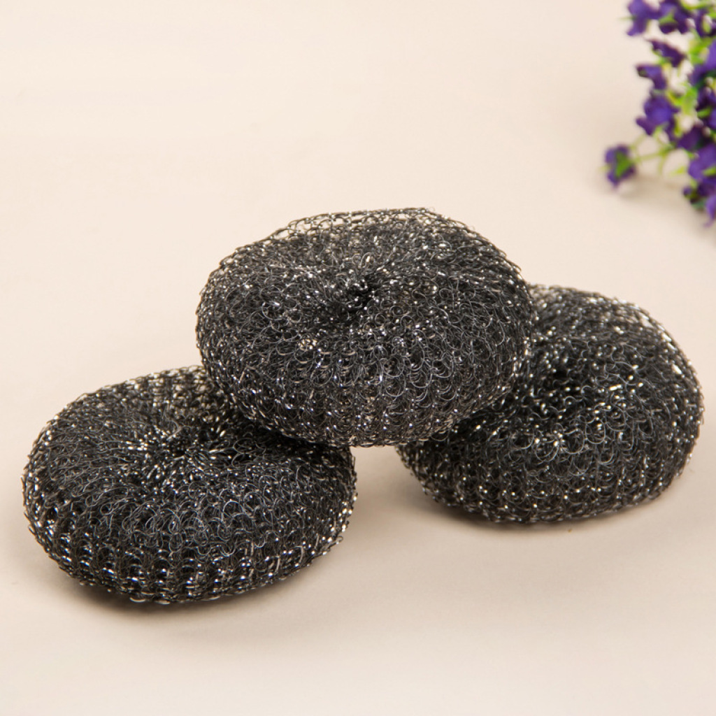Factory wholesale, rust-resistant, one-wire household cleaning and scrubbing steel wool balls, stainless steel cleaning balls Specification image
